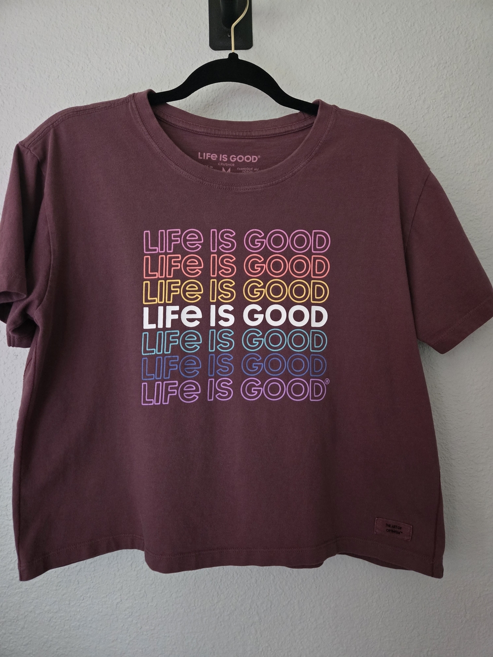 Life Is Good Women's Medium Crusher Boxy Tee